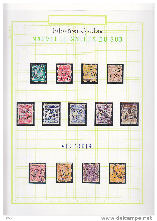 PERFORE-SUPERBE COLLECTION A VOIR-36 PAGES AVEC LETTRES,VARIETE,EXPLICATIONS,ET AUTRES PAYS-SUPERBE