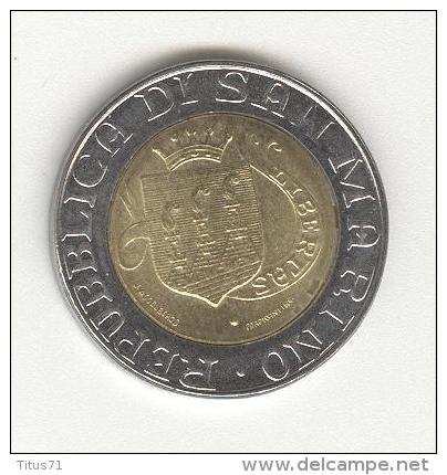 500 Lires Saint Marin Bi-métallique / Bimetalic 1989 - San Marino