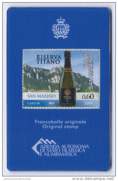 2013 SAN MARINO  "I VINI DI SAN MARINO: RISERVA TITANO" CALAMITA CARD - Varietà & Curiosità