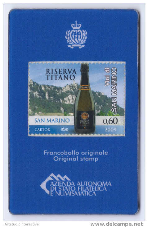2013 SAN MARINO  "I VINI DI SAN MARINO: RISERVA TITANO" CALAMITA CARD - Errors, Freaks & Oddities (EFO)