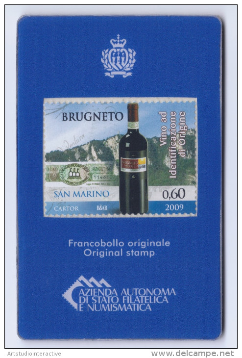 2013 SAN MARINO  "I VINI DI SAN MARINO: BRUGNETO" CALAMITA CARD - Abarten Und Kuriositäten