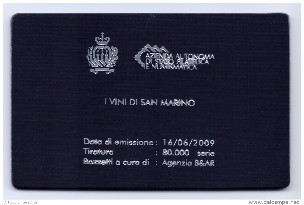 2013 SAN MARINO  "I VINI DI SAN MARINO: BRUGNETO" CALAMITA CARD - Errors, Freaks & Oddities (EFO)