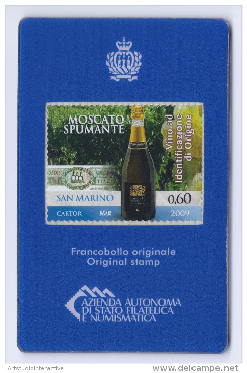 2013 SAN MARINO  "I VINI DI SAN MARINO: MOSCATO SPUMANTE" CALAMITA CARD - Errors, Freaks & Oddities (EFO)