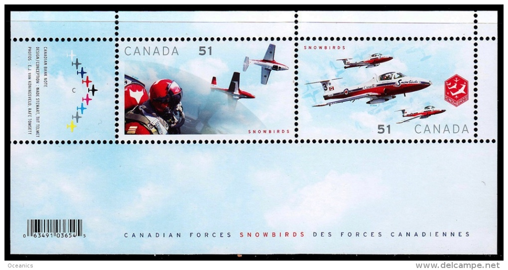 Canada (Scott No.2159b - Snowbirds) [**] - Blocks & Sheetlets
