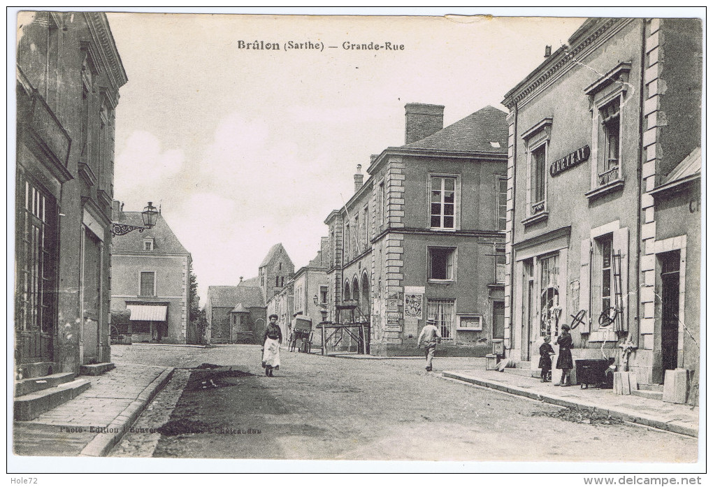 72 - Brûlon (Sarthe) - Grande Rue - Brulon