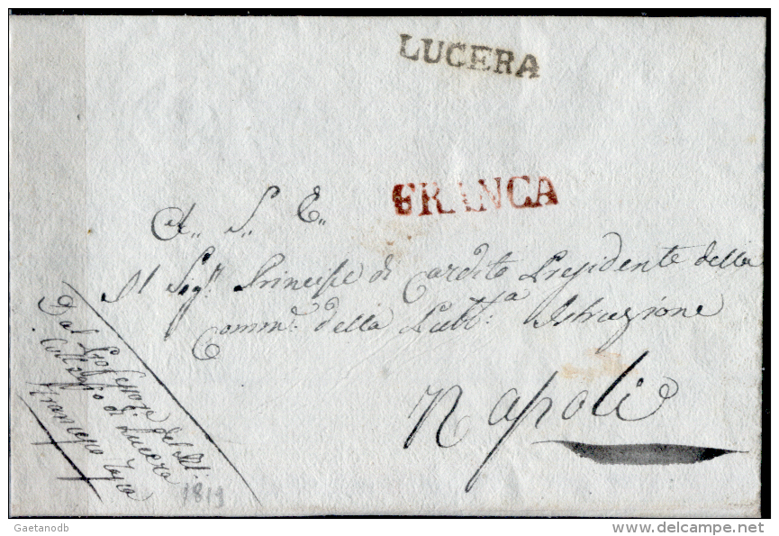 Lucera-00391e - Piego (senza Testo) Del 25 Marzo 1819 - - 1. ...-1850 Prefilatelia