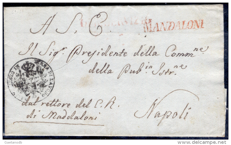 Maddaloni-00396 - Piego (senza Testo) Del 2 Agosto 1821 - - 1. ...-1850 Prefilatelia