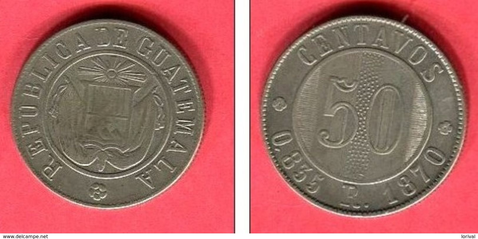 § 50 CENTAVOS  (KM 195 )  TB/  TTB   65 - Guatemala