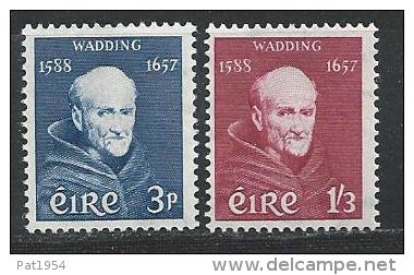 Irlande 1957 N°134/135 Neufs * MLH Père Luke Widding - Neufs
