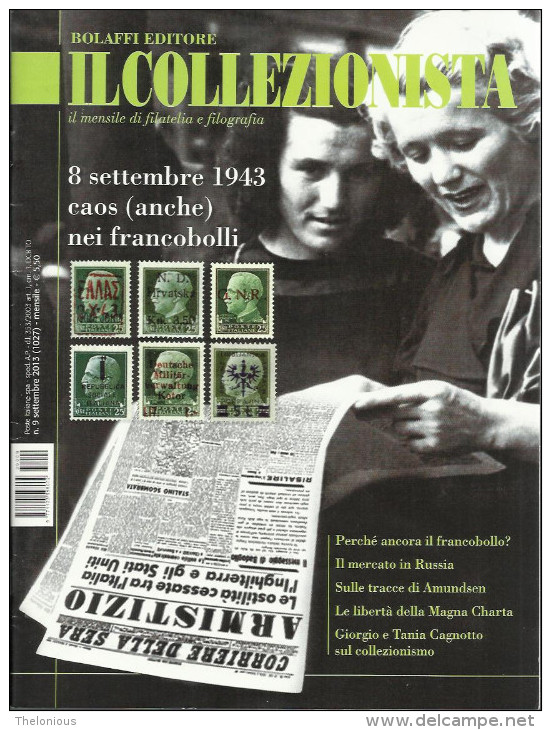 # IL COLLEZIONISTA - BOLAFFI EDITORE - N. 9 SETTEMBRE 2013 - Italian (from 1941)