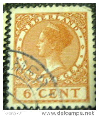 Netherlands 1924 Queen Wilhelmina 6c - Used - Oblitérés