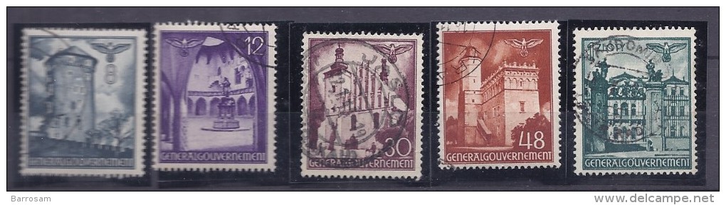 GeneralGouvernment1941: Michel 66-70used - Algemene Overheid