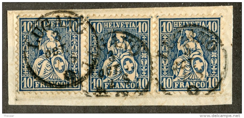 3252  Swiss 1862  Zum.#31  Mi.#23 (o) Scott.#44    Cat. 2.40€ -Offers Welcome!- - Used Stamps