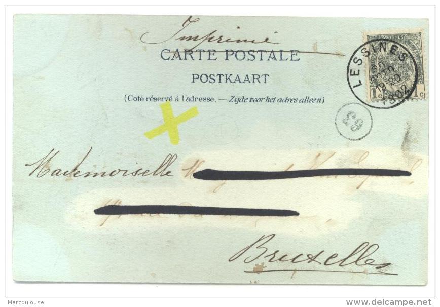 Lessines. Lessen. Carrière Du Foubertsart (côté Nord). Steengroeve (Noordkant). Cachet Postal: Lessines 1902. Timbre 53. - Lessines