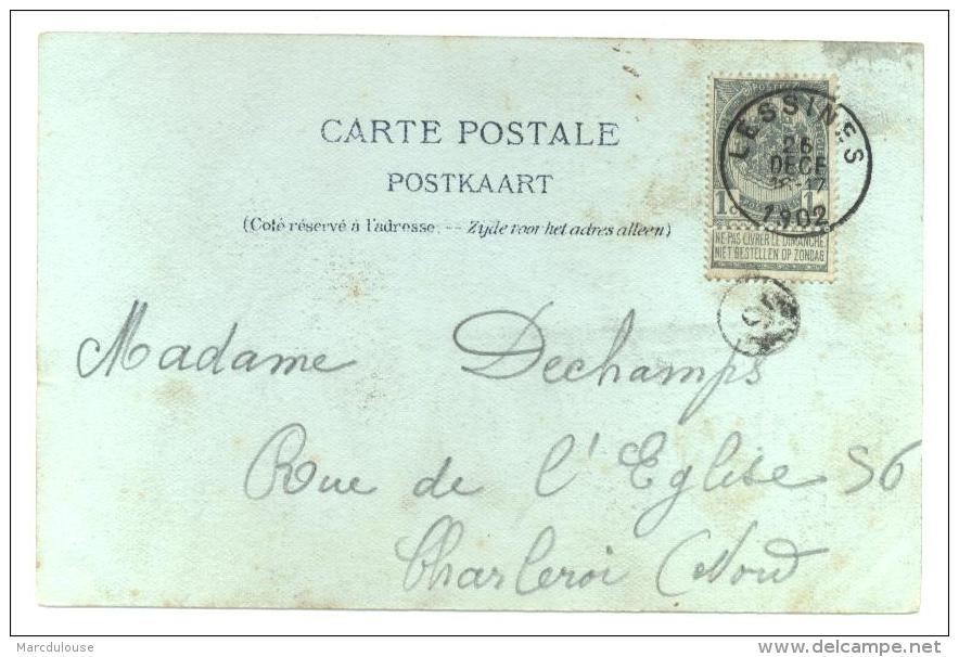 Lessines. Lessen. Carrière Brassart. Steengroeve Brassart. Cachet Postal - Poststempel: Lessines 1902. Timbre N° 53. - Lessines