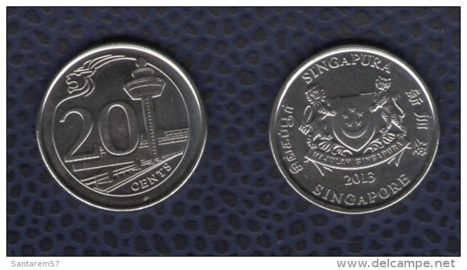 Singapour Pièce De Monnaie Coin Moeda Moneda 20 Cents 2013 - Singapore
