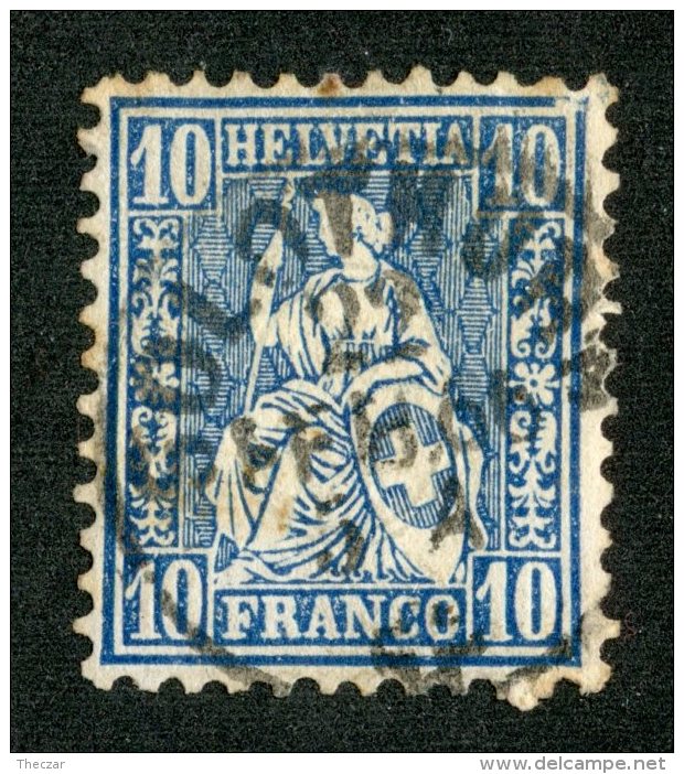 3260  Swiss 1862   Mi.#23 (o) Scott.#44    Cat. .80€ -Offers Welcome!- - Oblitérés