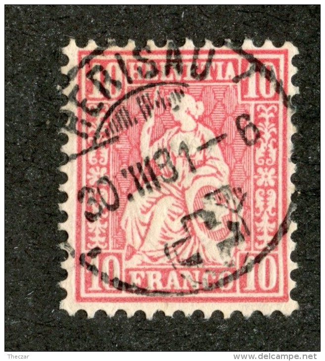 3293  Swiss 1867   Mi.#30 (o) Scott.#53    Cat. 2.€ -Offers Welcome!- - Used Stamps