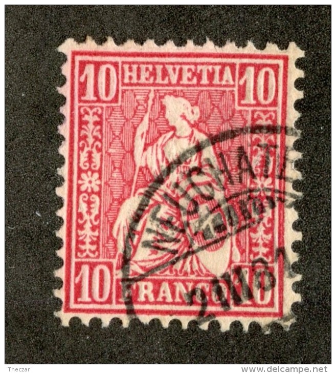 3299  Swiss 1867   Mi.#30 (o) Scott.#53    Cat. 2.€ -Offers Welcome!- - Gebruikt