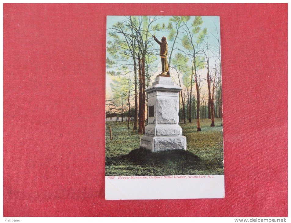 North Carolina> Greensboro Hooper Monument Guilford Battle Ground  Reference 1671 - Greensboro