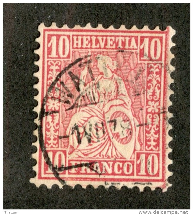 3305  Swiss 1867   Mi.#30 (o) Scott.#53    Cat. 2.€ -Offers Welcome!- - Oblitérés