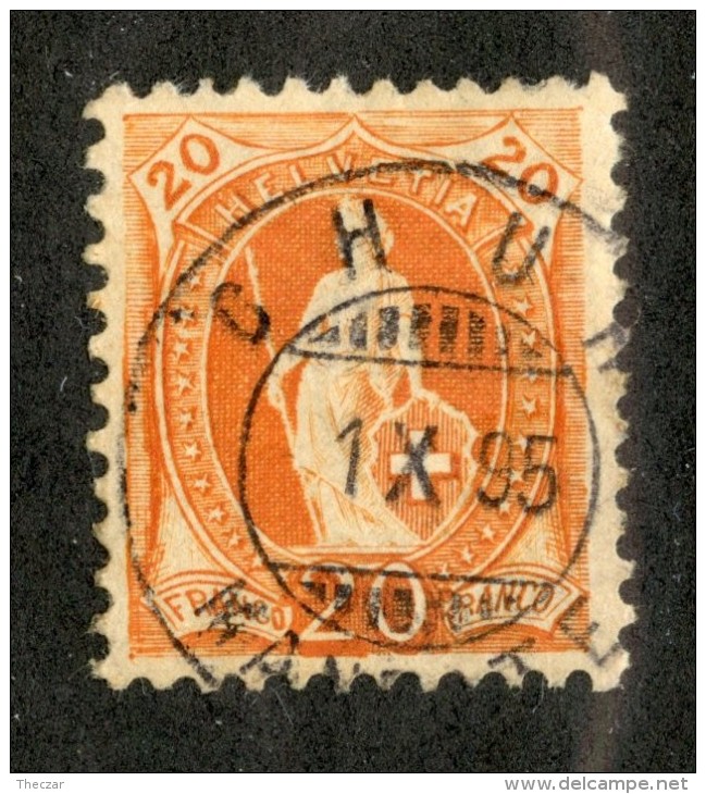 3336  Swiss 1895   Mi.#58YC (o) Scott.#82a    Cat. 3.€ -Offers Welcome!- - Used Stamps