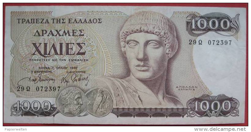 1000 Drachmen 1987 (WPM 202a) - Griechenland