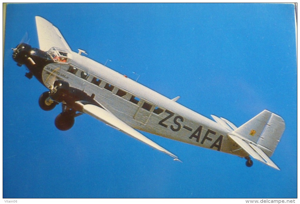 JUNKER JU 52    ZS AFA    AIRLINE ISSUE  SOUTH AFRICAN AIRWAYS - 1946-....: Moderne