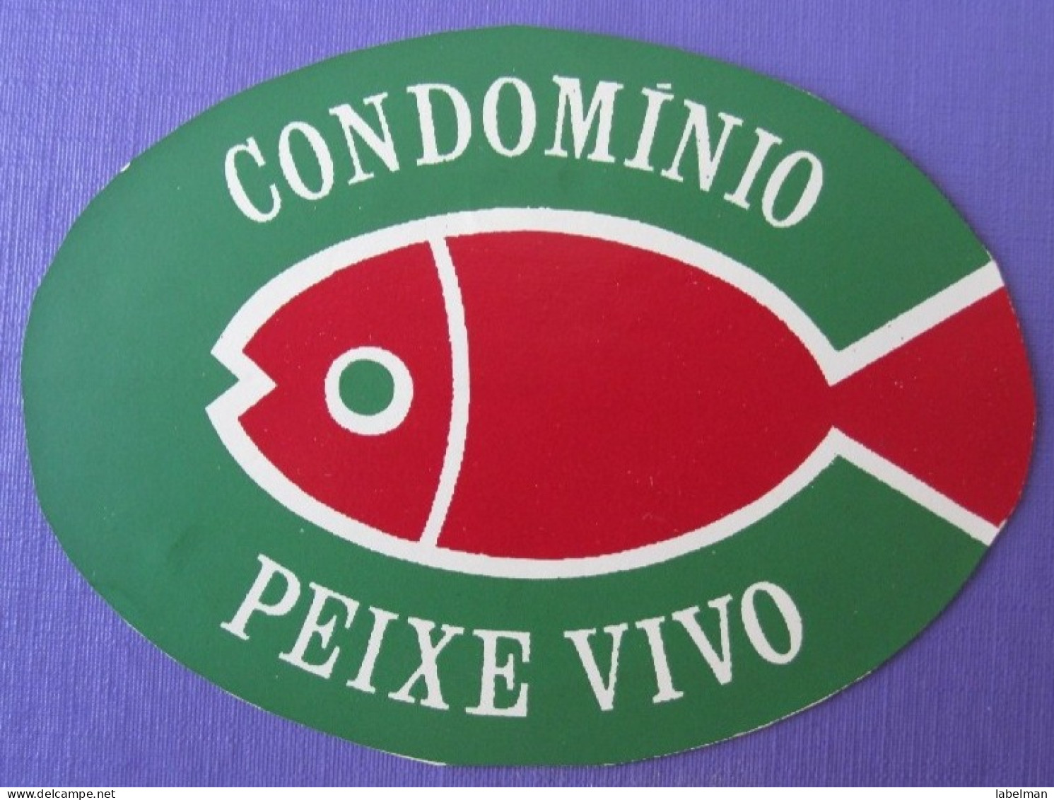 HOTEL PENSAO RESIDENCIAL PENSION CONDOMINIO PEIXE VIVO DECAL STICKER LUGGAGE LABEL ETIQUETTE AUFKLEBER PORTUGAL - Hotelaufkleber