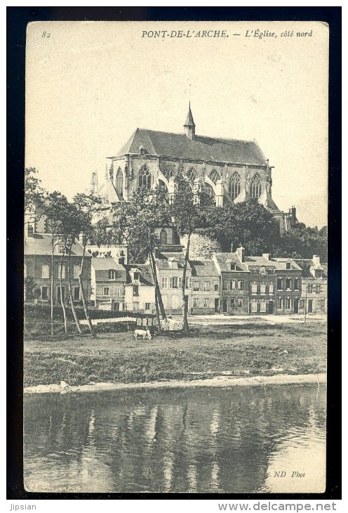 Cpa Du 27 Pont De L' Arche  L' église Côté Nord   JA15 8 - Pont-de-l'Arche