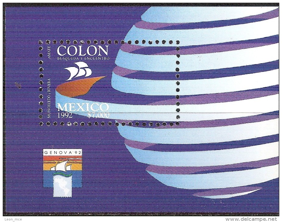 1992  ENCUENTRO DE DOS MUNDOS. CRISTÓBAL COLÓN- MEETING OF TWO WORLDS. COLUMBUS, Genova ´92 MNH - Christophe Colomb