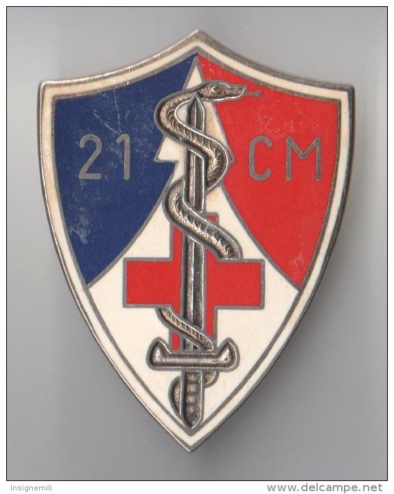INSIGNE 21° CM COMPAGNIE MEDICALE - DRAGO PARIS G 2648 - Services Médicaux
