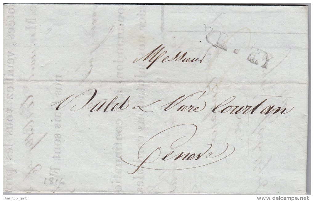 Heimat VD VEVEY 1816-12-04 Vorphila Brief Nach Genf - ...-1845 Vorphilatelie