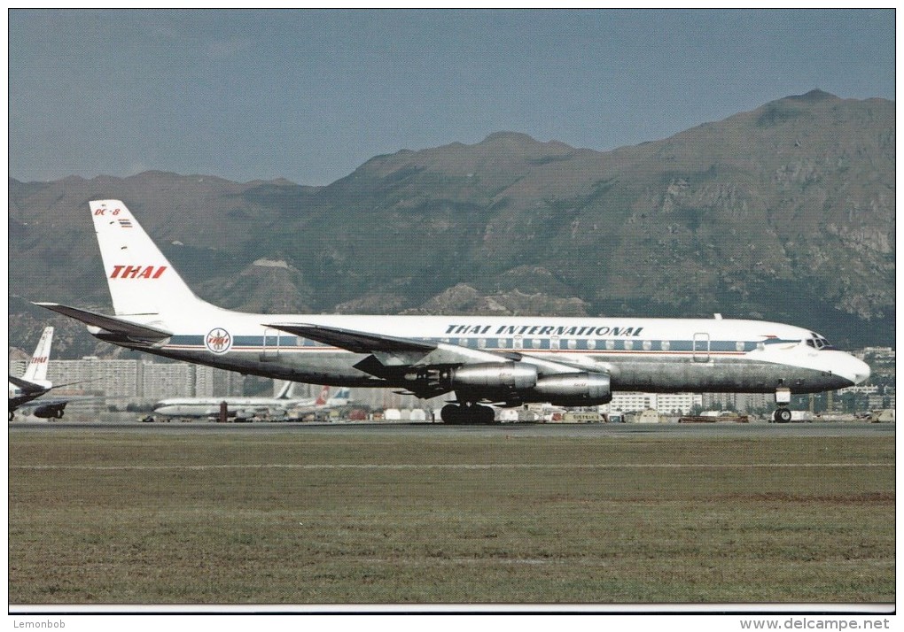 THAI INTERNATIONAL, DC-8-32, Unused Postcard [15991] - 1946-....: Moderne