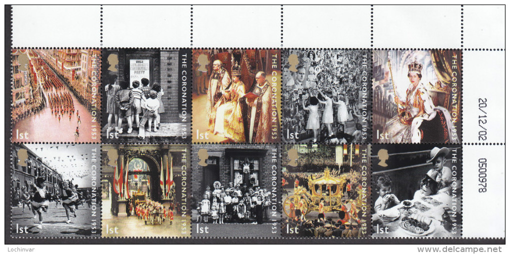 GB, 2003 CORO ANNIV BLOCK 10 MNH - Ungebraucht