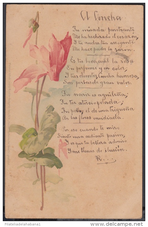 1899-H-87 CUBA. US OCCUPATION. 1902. Ed.30. 1c. TARJETA POSTAL. MARCA POSTAL DUPLEX HABANA- CUBA 2. - Voorfilatelie