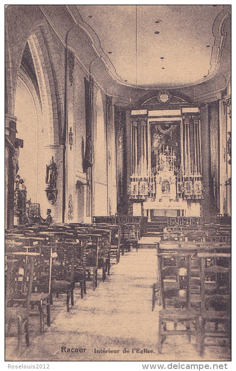 RACOUR : Intérieur De L'église - Lincent