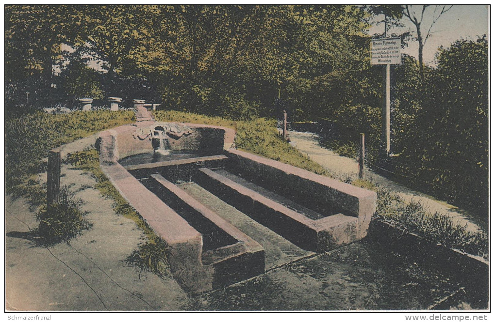 AK Rockenhausen Partie Römer Brunnen Bei Kaiserslautern Winnweiler Alzey Kreuznach Alsenz Imsbach Bahnpost Stempel Z 472 - Rockenhausen