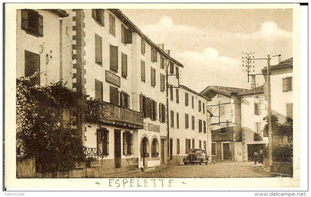 CPA  ESPELETTE, Hôtel Restaurant Jaureguy 11173 - Espelette