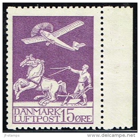 1925. Air Mail. 15 øre Lilac. (Michel: 144) - JF158313 - Luftpost