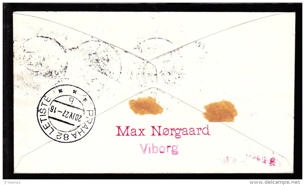 1927. Air Mail. Complete Set (3 Values). 10, 15 + 25 øre.  Luksus Stempel KØBENHAVN LUF... (Michel: 143-145) - JF103870 - Airmail