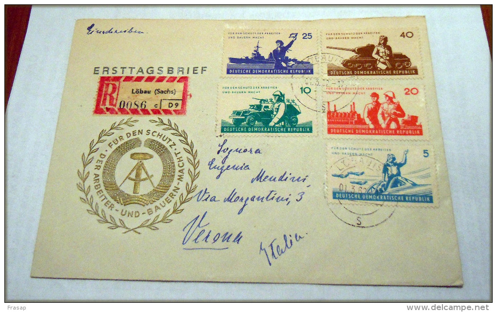 DDR - 6 Jahre NVA, Satz A. Eilbrief  - 1962   Used RARE ITALIA - Altri & Non Classificati