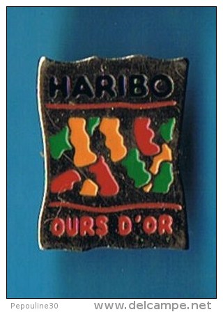 PIN´S //  . BONBON HARIBO OURS D´OR - Food