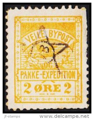 VEJLE BYPOST. 1887. 2 ØRE.  (Michel: DAKA 2a) - JF107751 - Local Post Stamps