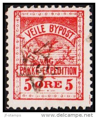 VEJLE BYPOST. 1887. 5 ØRE.  (Michel: DAKA 4) - JF107757 - Local Post Stamps