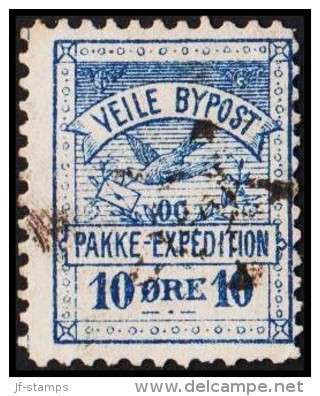 VEJLE BYPOST. 1887. 10 ØRE.  (Michel: DAKA 5) - JF107762 - Lokale Uitgaven