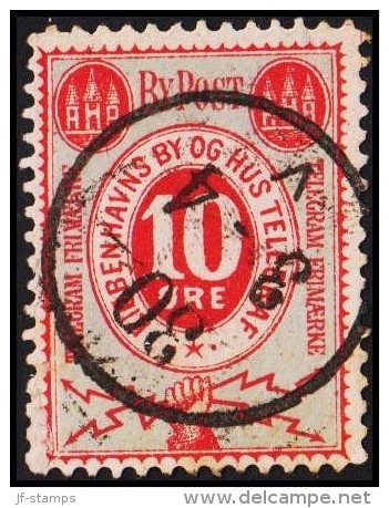 KIØBENHAVNS BYPOST. 1882. 10 ØRE.  (Michel: DAKA 11) - JF107769 - Local Post Stamps