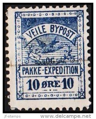 VEJLE BYPOST. 1887. 10 ØRE.  (Michel: DAKA 5) - JF107764 - Local Post Stamps