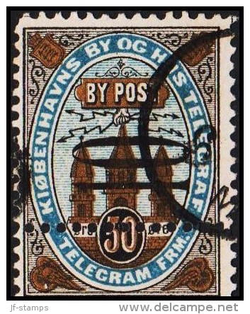 KIØBENHAVNS BYPOST. 1882. 10/50 ØRE.  (Michel: DAKA 10) - JF107774 - Lokale Uitgaven