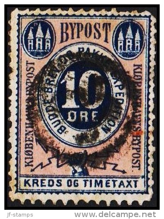 KIØBENHAVNS BYPOST. 1884. 10 ØRE.  (Michel: DAKA 15) - JF107779 - Local Post Stamps